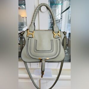 【Chloe】Mercie Small Marcie Double Carry Bag in Faded Green